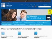 Tablet Screenshot of international-business.accadis.com